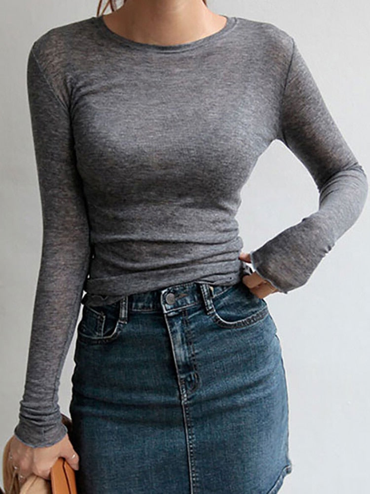 DressBetty - Slim High Quality Plain T Shirt