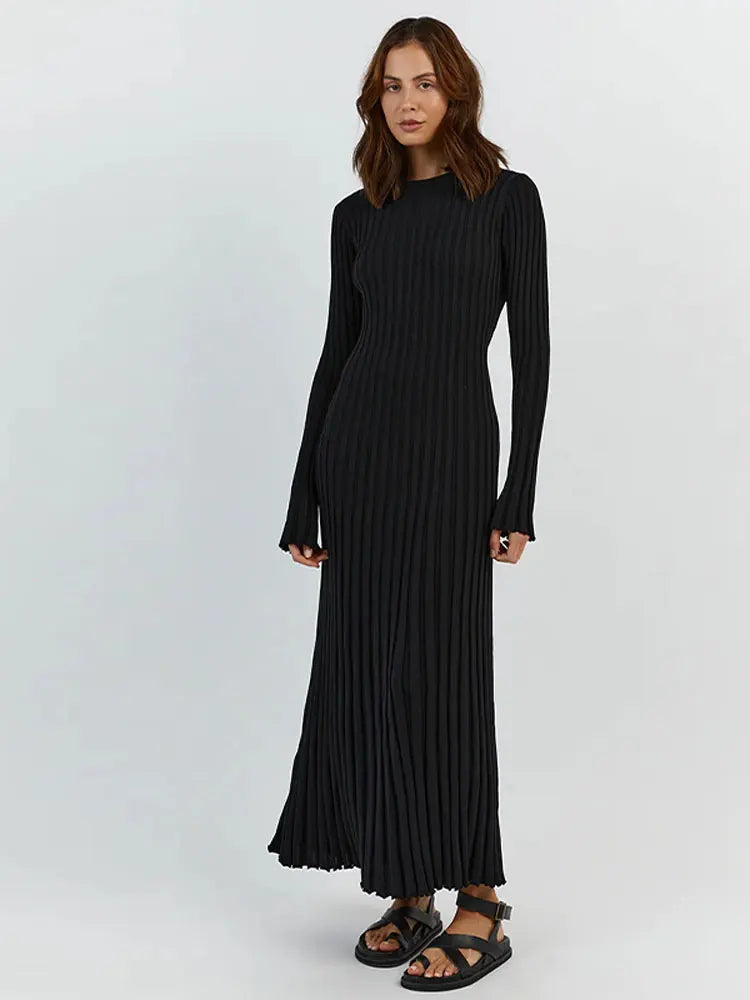 DressBetty - 2024 White Pleated Long Robes Summer Lady Office Maxi Dress