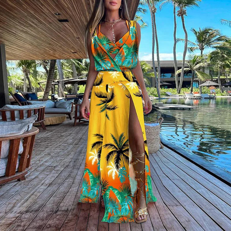 DressBetty - 2024 Elegant Solid Sleeveless Hollow Boho Beach Dress