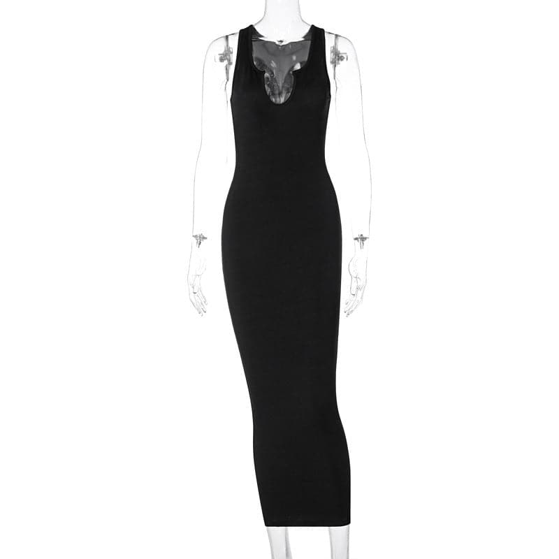 DressBetty - Summer Dresses Women Fashion U-neck Sleeveless Slim Fit Dress