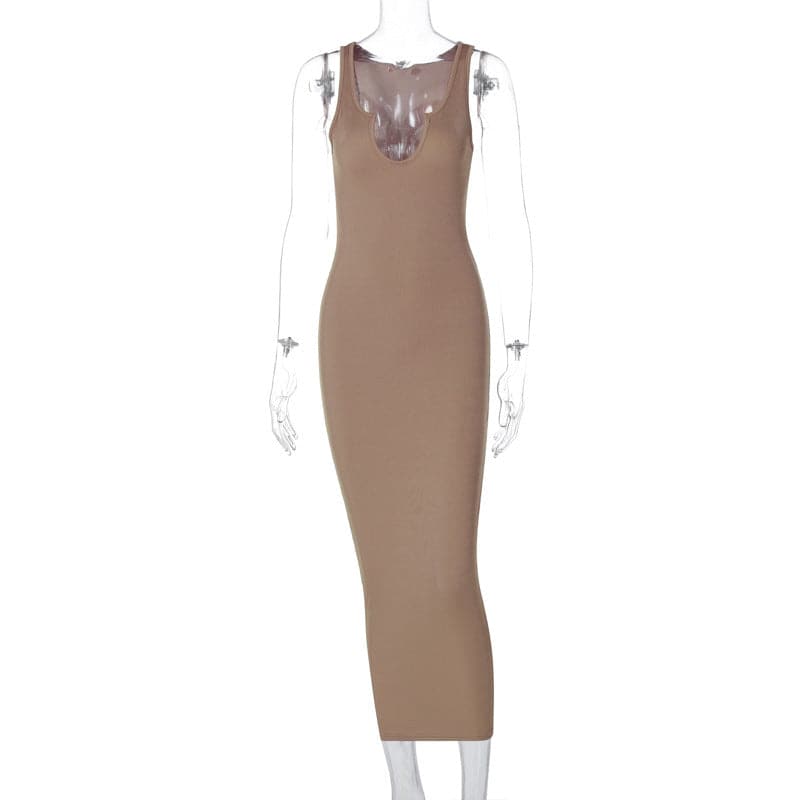 DressBetty - Summer Dresses Women Fashion U-neck Sleeveless Slim Fit Dress