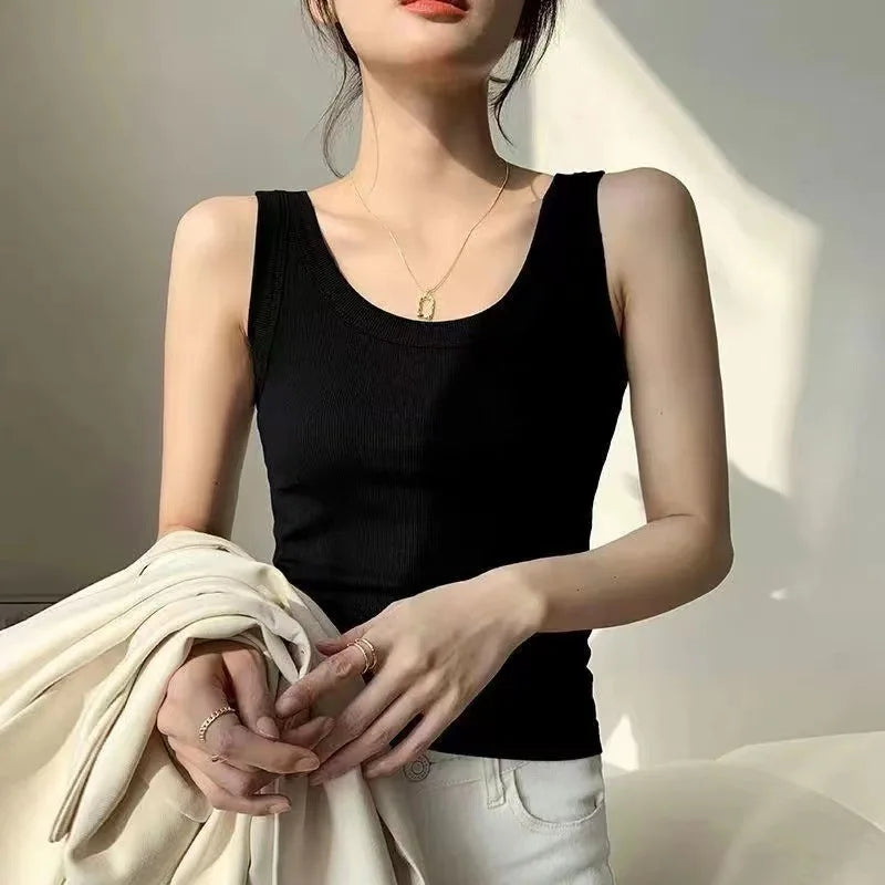 DressBetty - 2024 Summer Sexy Sleeveless Basic Tank Top