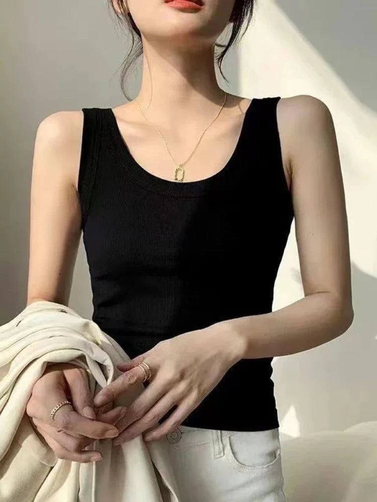 DressBetty - 2024 Summer Sexy Sleeveless Basic Tank Top