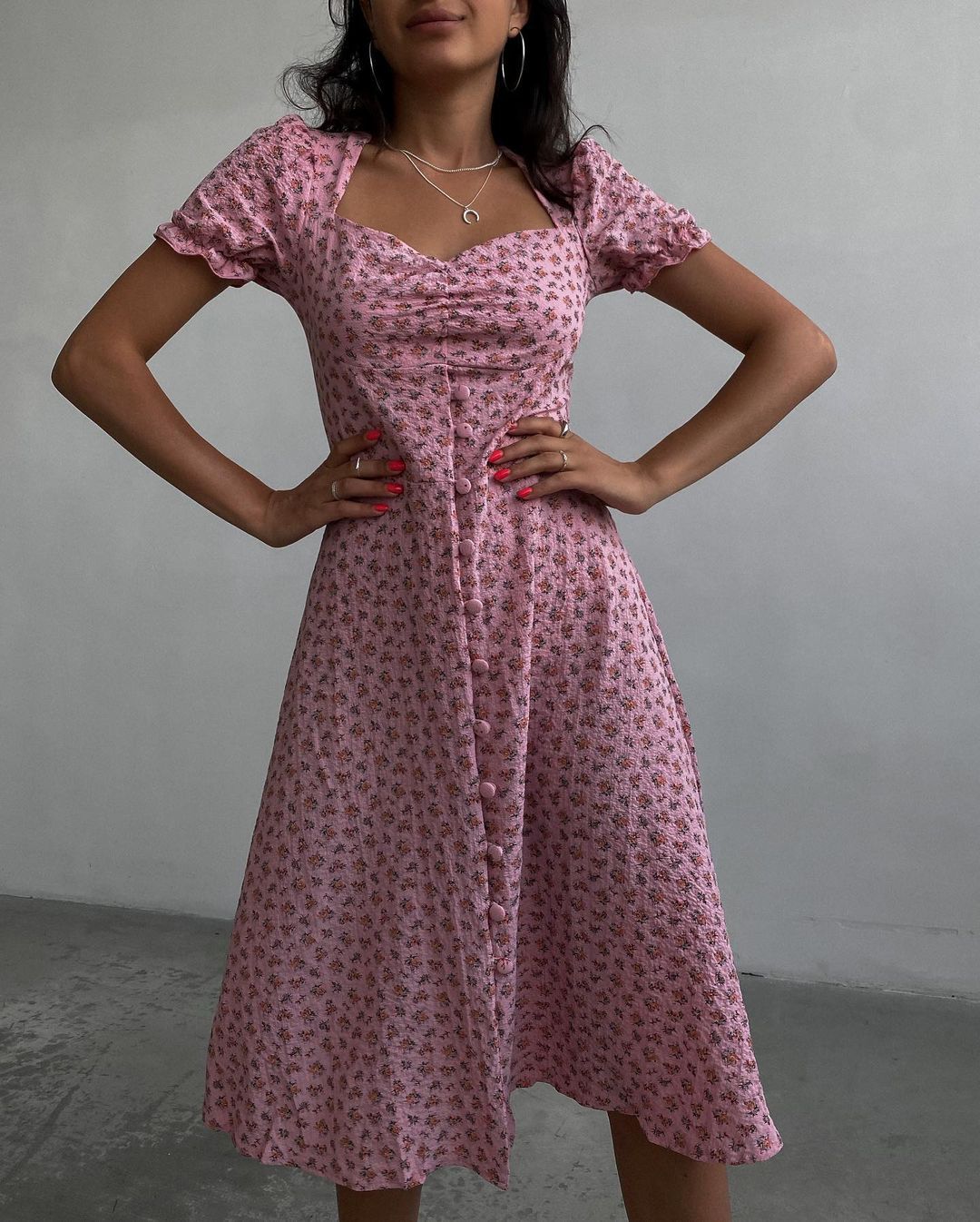 DressBetty - Summer Vintage Women Side Split Long Dress Female Boho Beach Retro Print Sundress Vestido