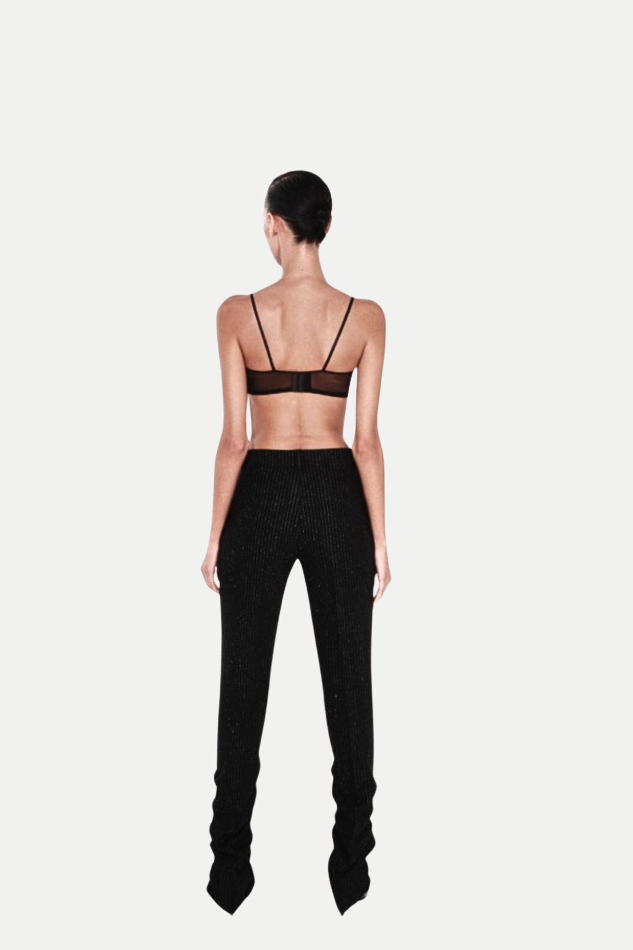 Vieby Leaf Crystal Bralette - Black