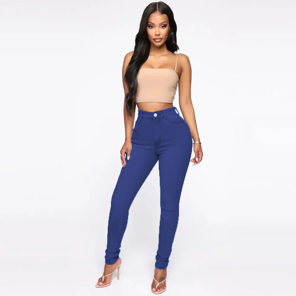 DressBetty - 2024 Slim Fit Denim Aesthetics Hip Lift Casual Trousers