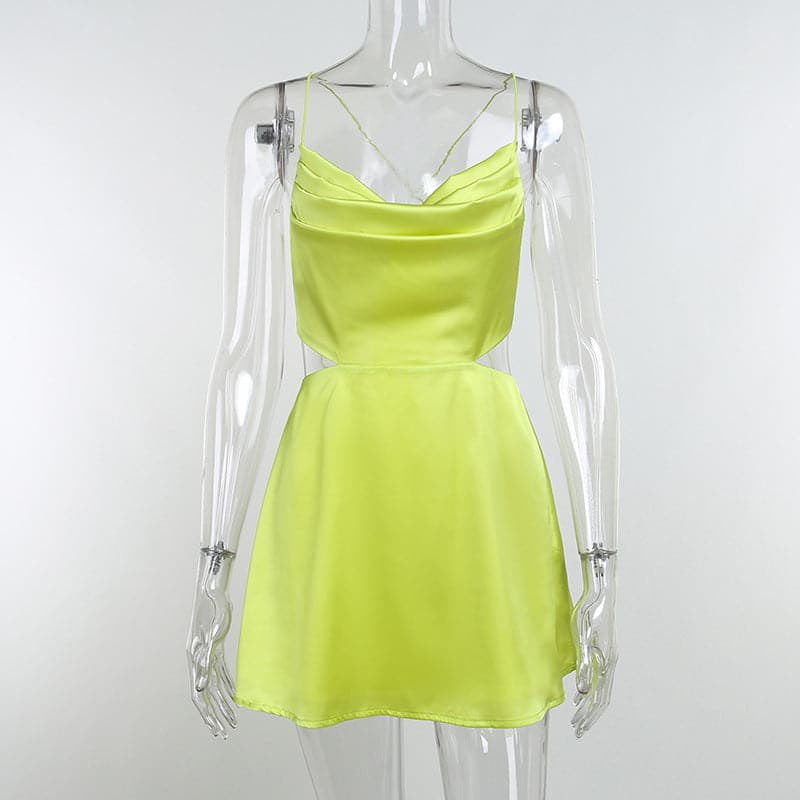 DressBetty - Wepbel Spring Sexy Satin Dress