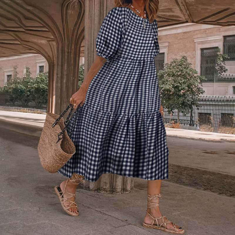 DressBetty - White women Sundresses Puff Sleeve female Dress
