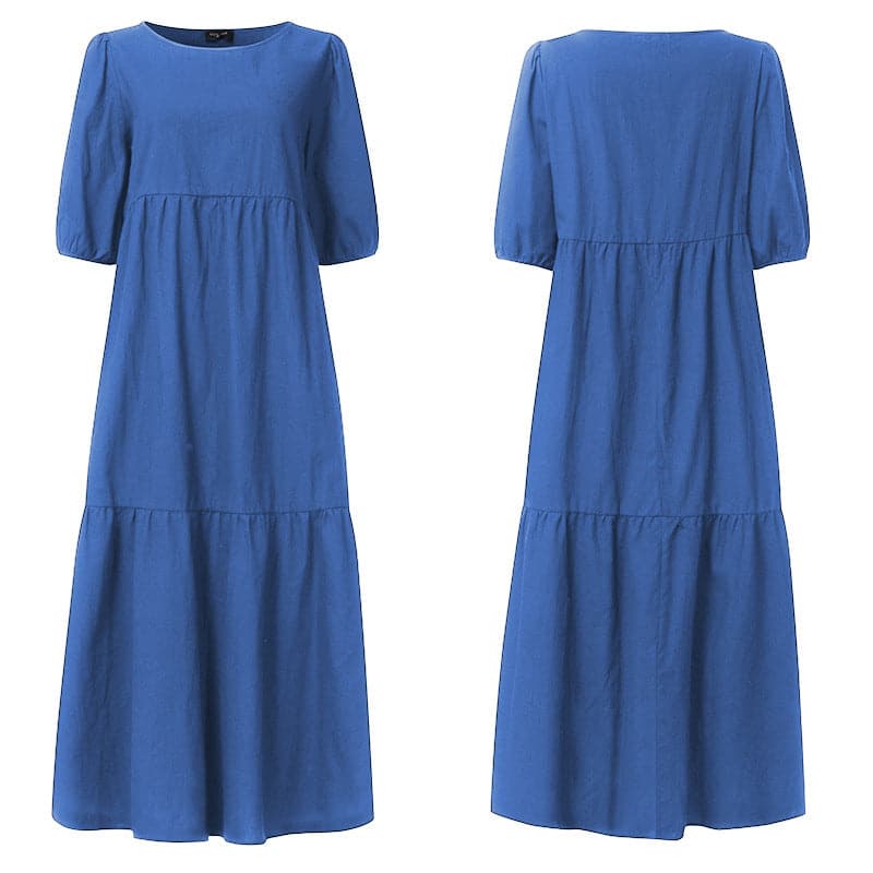 DressBetty - White women Sundresses Puff Sleeve female Dress