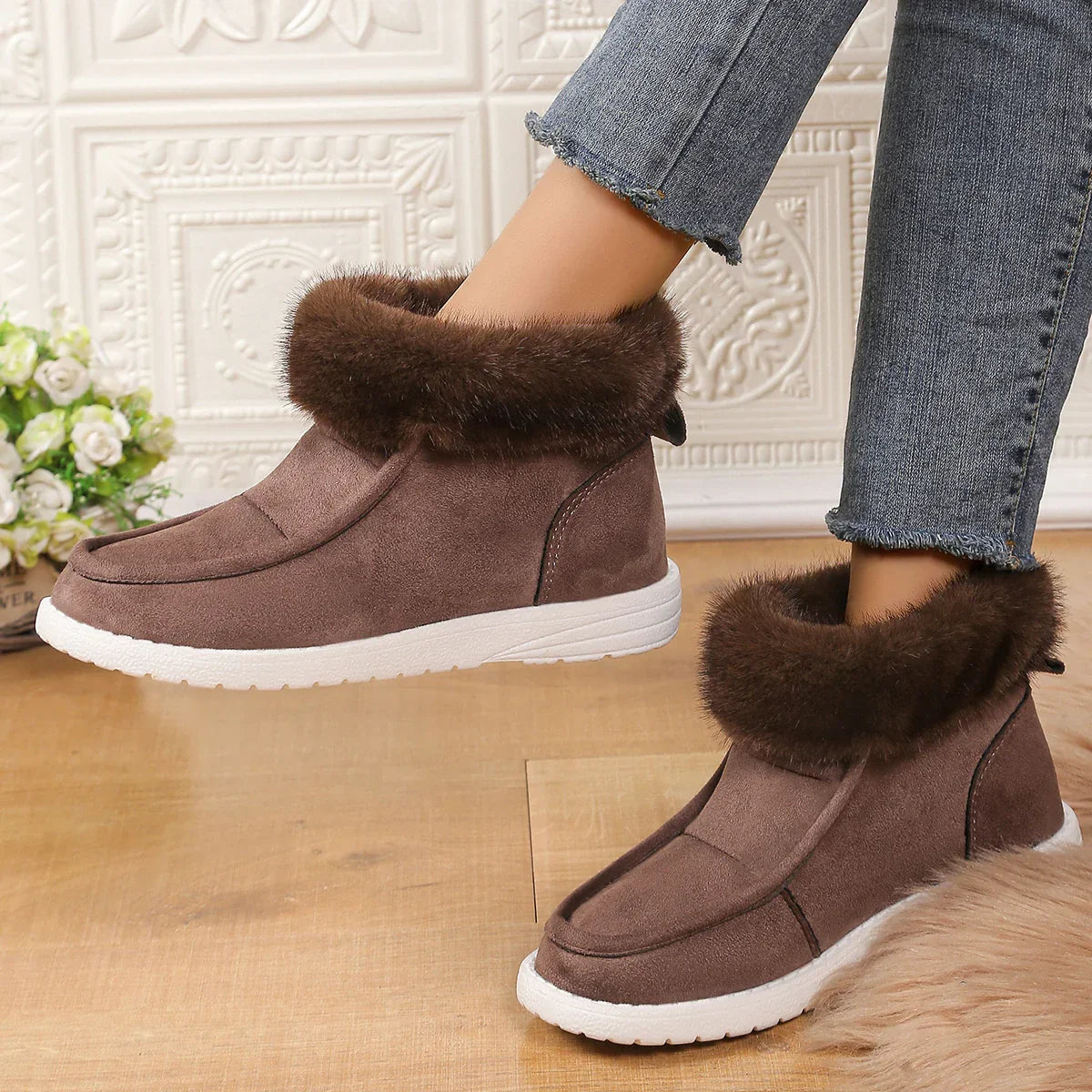 Women Boots Winter New Thickening Plush Warm Snow Boots Women Plus Size Comfortable Soft Cotton Shoes for Women Botas De Mujer