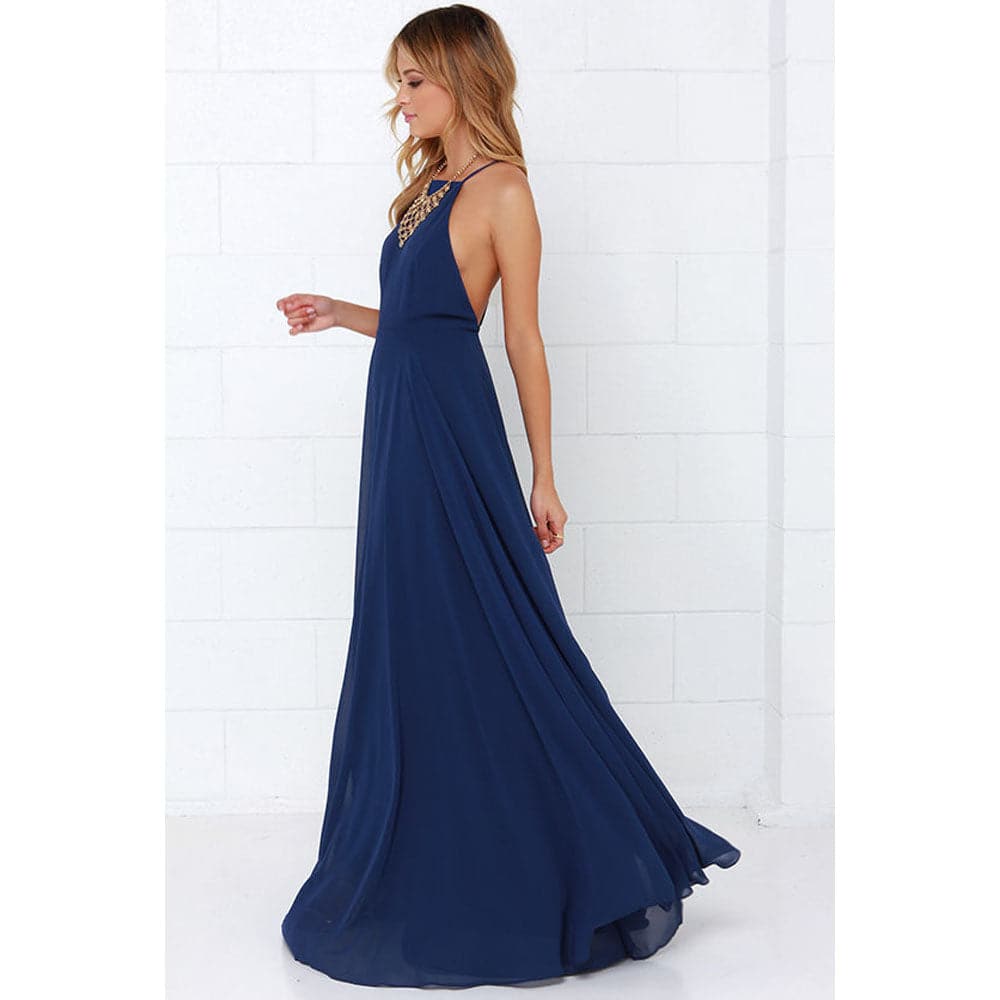 DressBetty - Women Plus Size Party Strap Fashion Bahemian Beach Chiffon Backless Dress