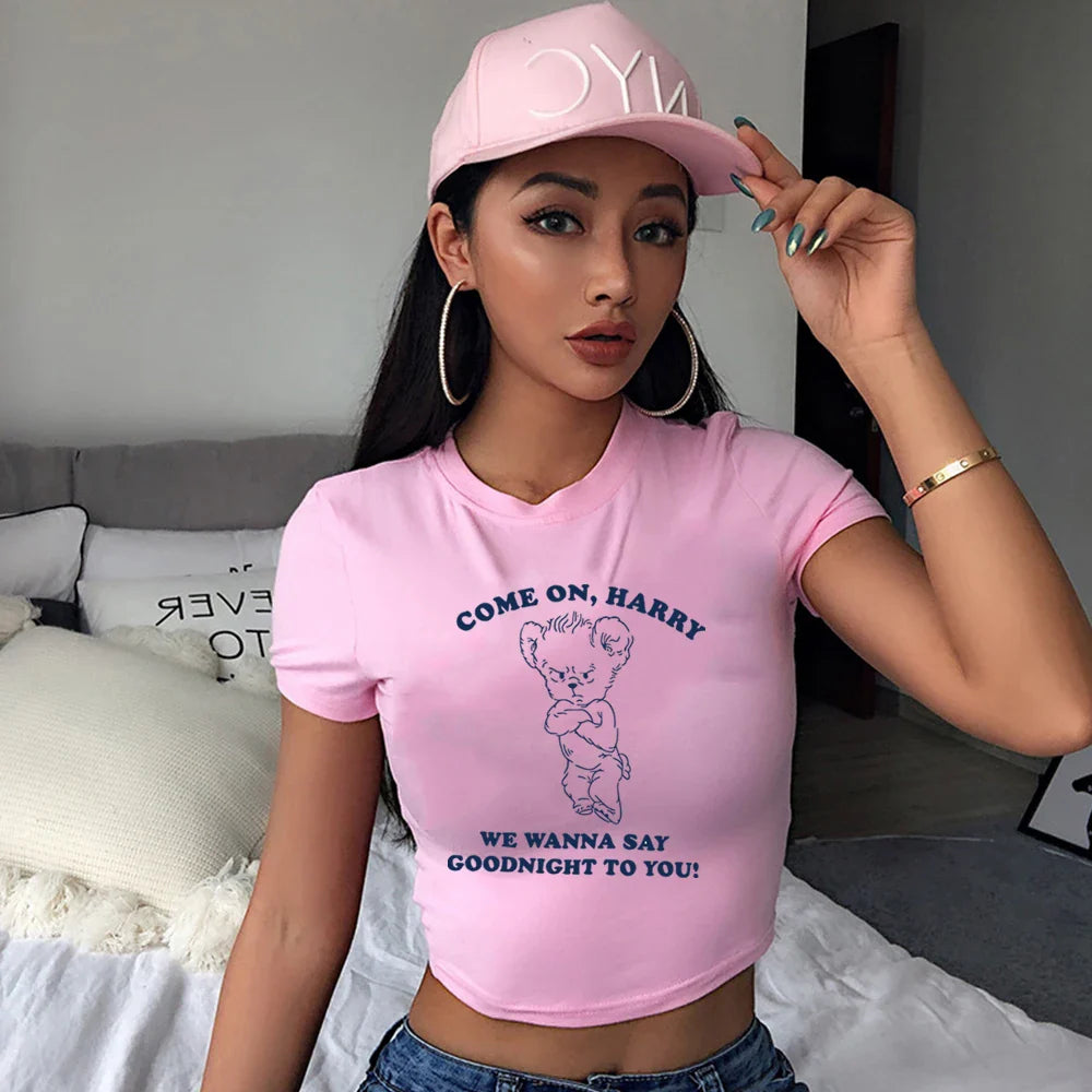 DressBetty - 2024 Sexy Harajuku Bear Y2K Crop Top