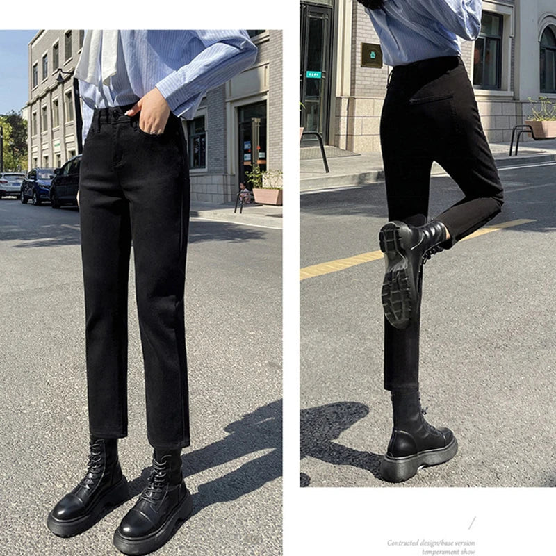 DressBetty - 2024 Relaxed Fit Boyfriend Denim Cargo Y2K Streetwear Straight Leg Jeans