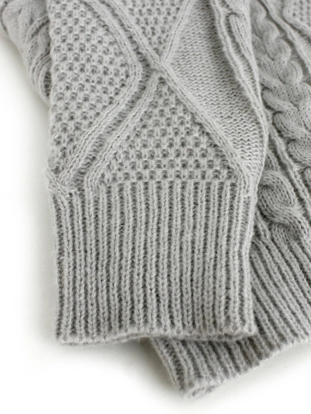 Long Round Collar Pullover Short Twist Solid Winter Sweater