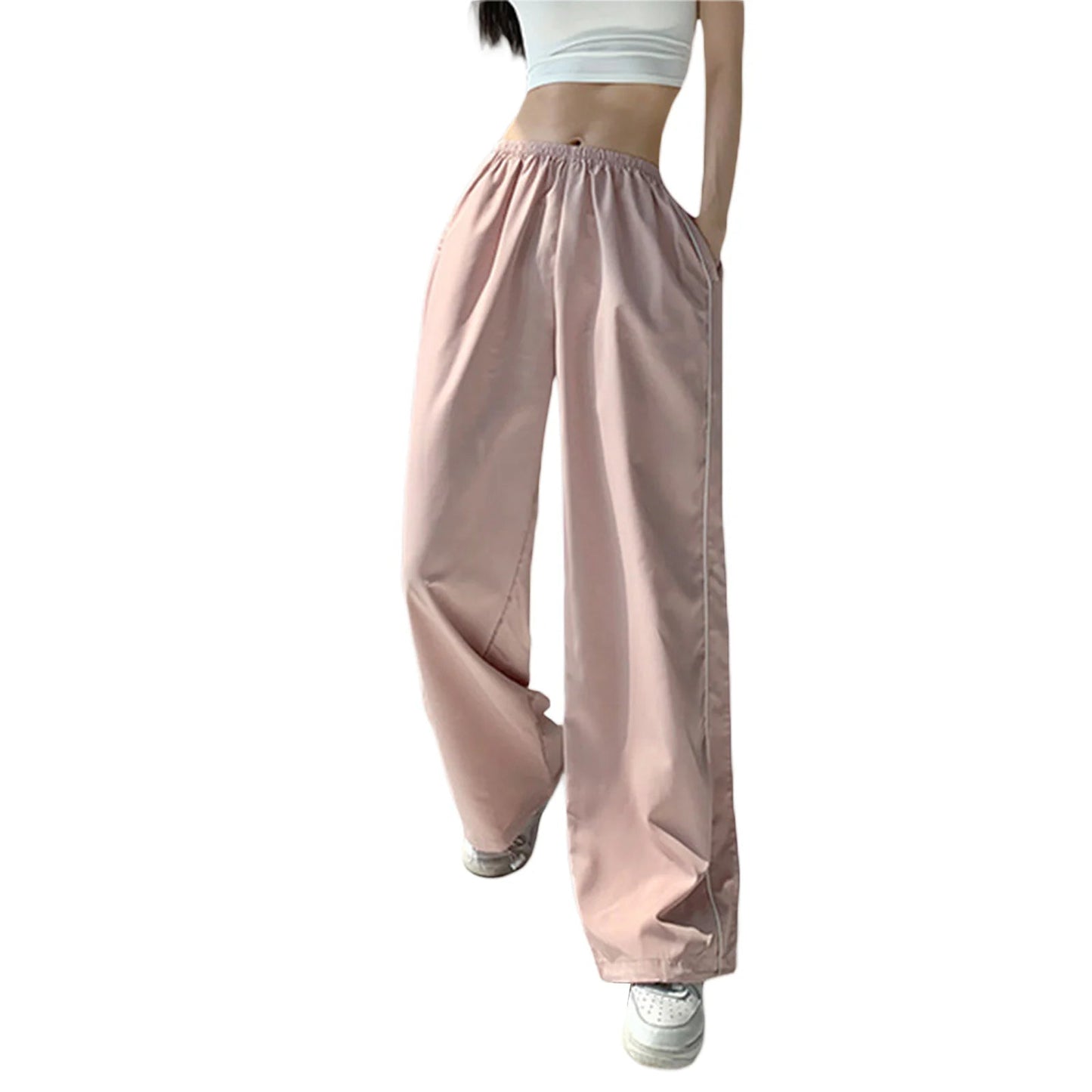 Loose Y2K Baggy Cargo Drawstring Elastic Low Waist Sweatpants