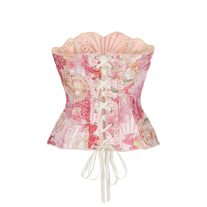 Macy | Lace Tie Corset Top