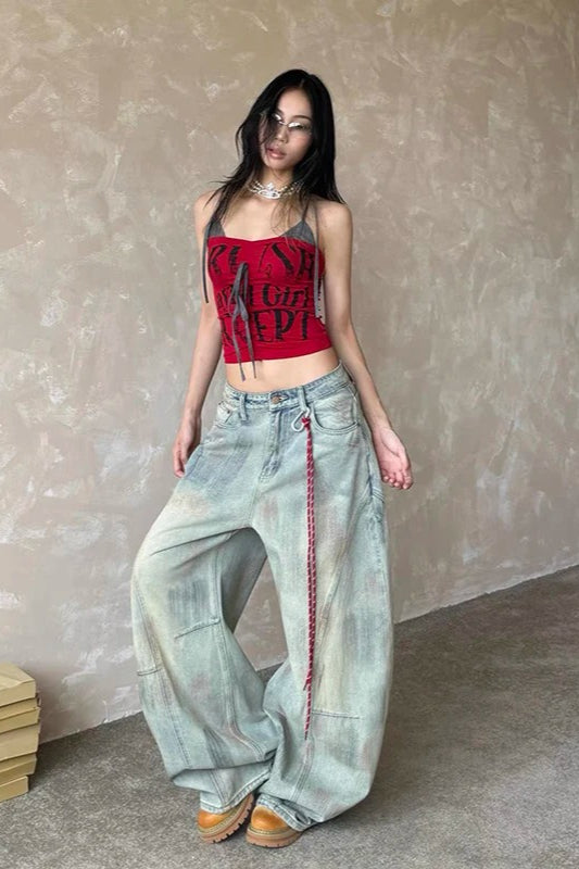 Light Blue Y2K Baggy Jeans
