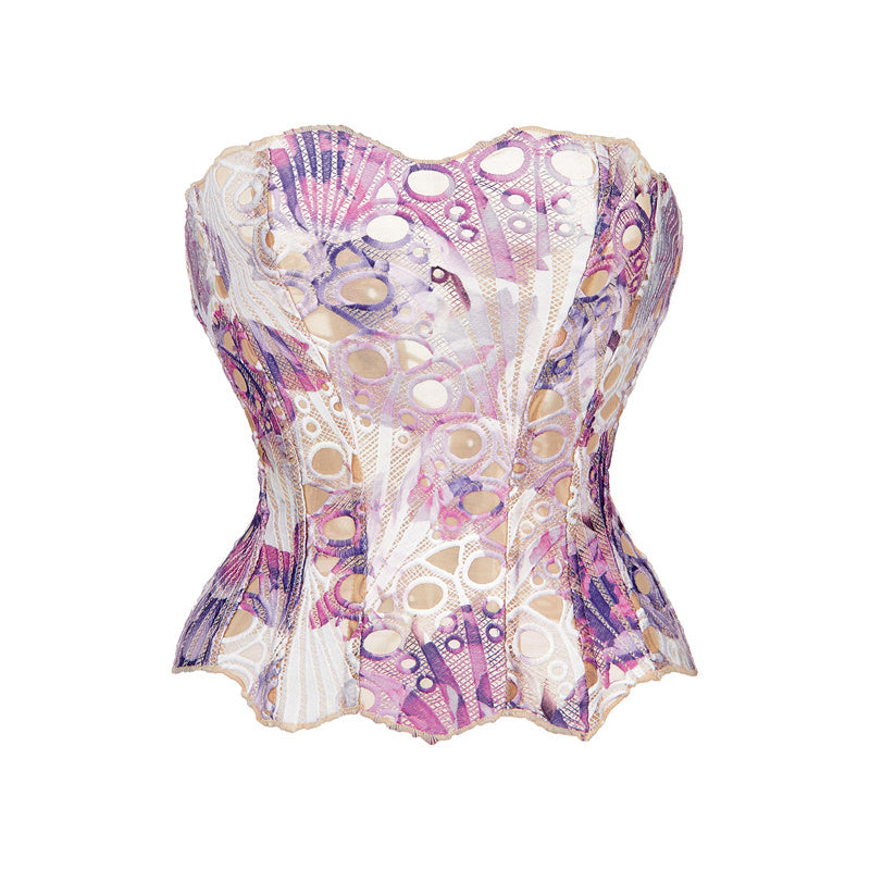 Macy | Lace Tie Corset Top
