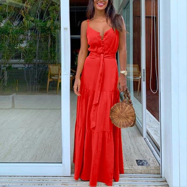 DressBetty - Women Backless Sexy Strapless Maxi Dress