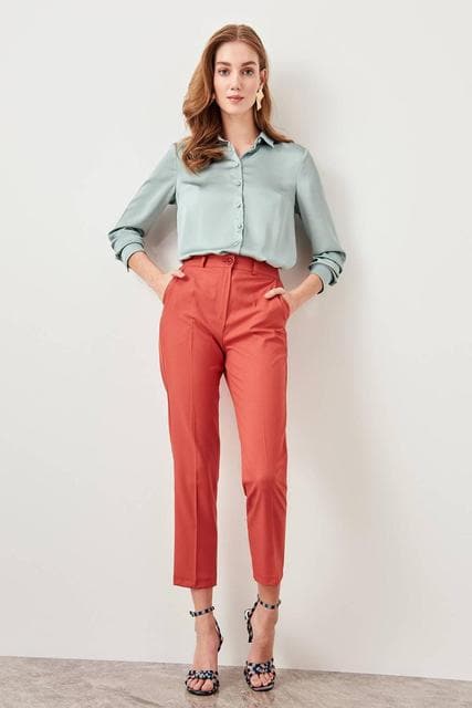 DressBetty - Pomegranate Flower Basic Casual Trouser Ankle Pencil Slim Fit Women's Pants Trouser Suits Woman Clothes