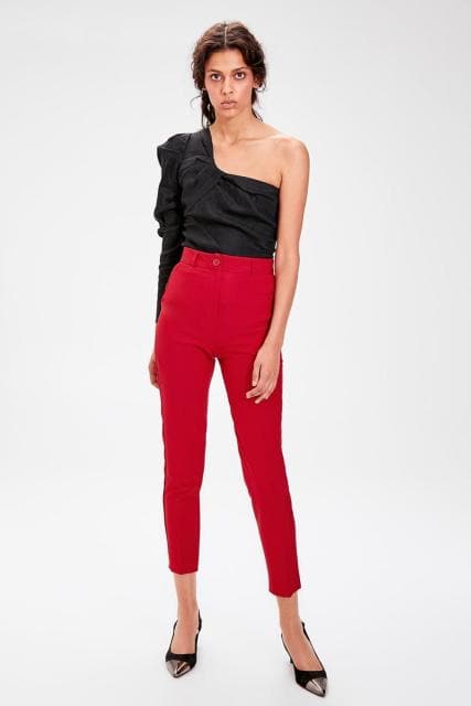 DressBetty - Pomegranate Flower Basic Casual Trouser Ankle Pencil Slim Fit Women's Pants Trouser Suits Woman Clothes