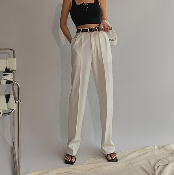 DressBetty - Spring New Office Lady High Quality Elegant Casual Fashion Wide Leg Women Female Pants Hot Sales
