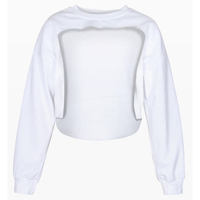 DressBetty - Irregular Cut Out Streetwear New O-neck Hoodies