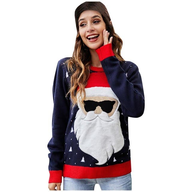 DressBetty - Women Christmas Sweater Harajuku Knitted Streetwear Cute Little Penguin Cartoon Pullover O-Neck Oversize Casual Ladies Sweaters