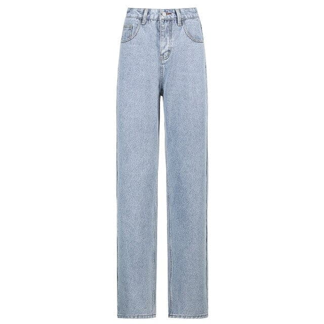 DressBetty - Butterfly Print Casual Jeans Woman High Waist Denim Pants