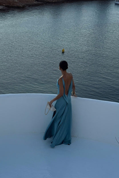 Seraphine - Draped V-Back Gown
