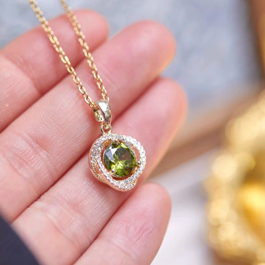 Catherine Necklace Olive Green