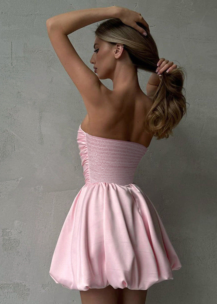 Celeste - Strapless Bubble Mini Dress