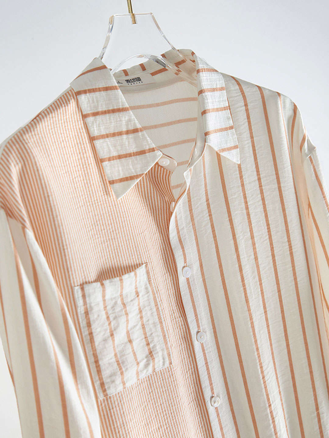 Camila Classic Striped Chiffon Shirt Top
