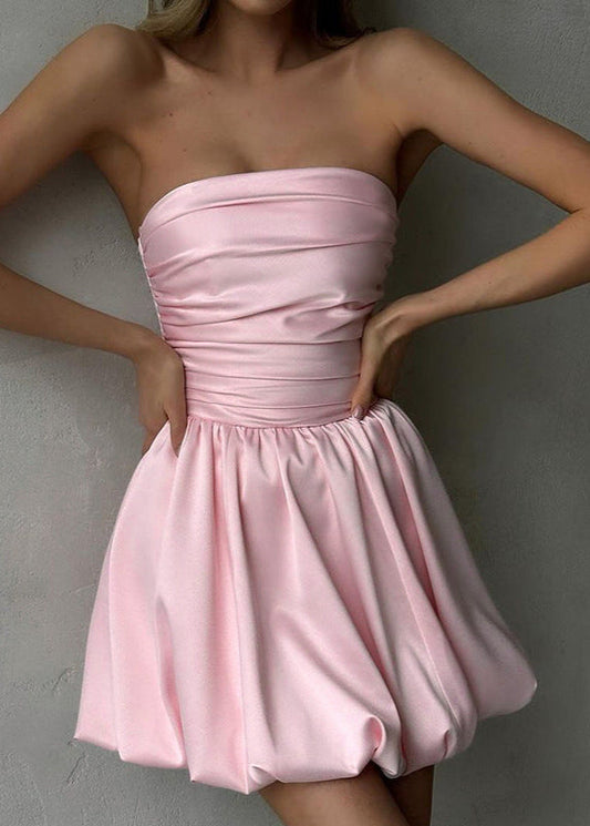 Celeste - Strapless Bubble Mini Dress