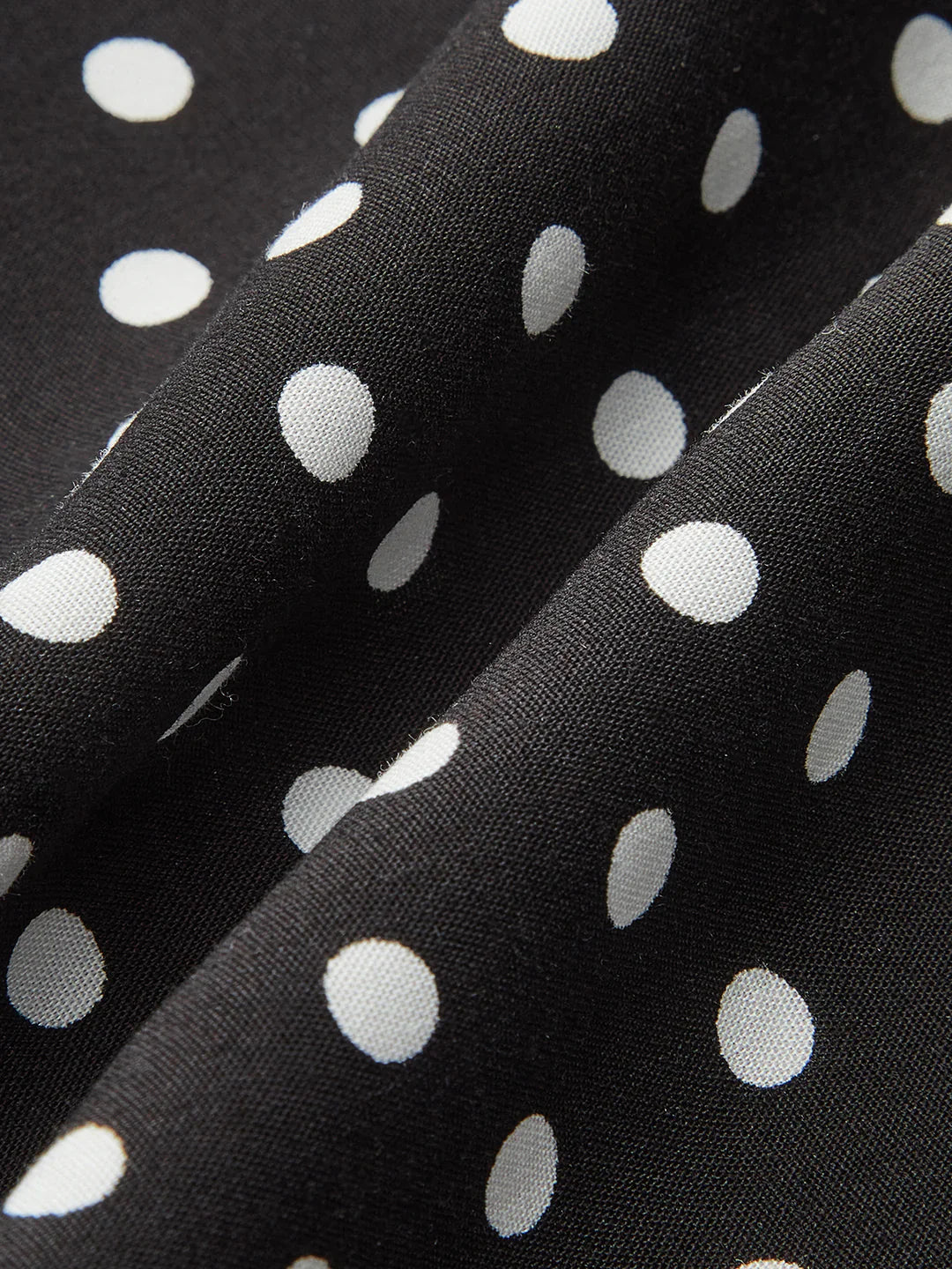 Polka Dot Lace-Trim Dress