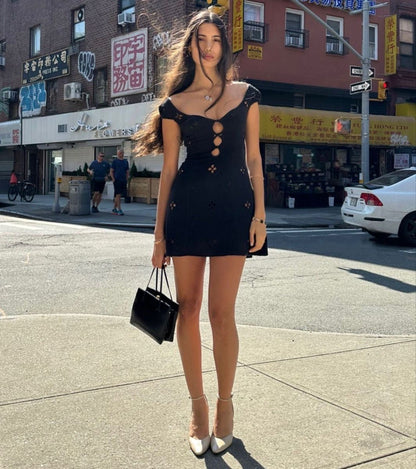 Maria Eyelet Mini Dress