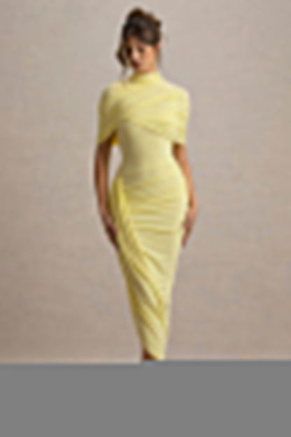 Cape Waist Midi Dress