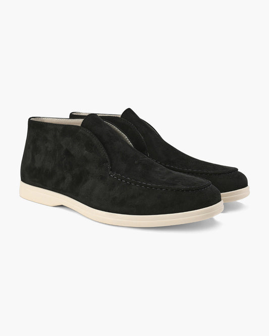 Old Money Style High Suede Loafers