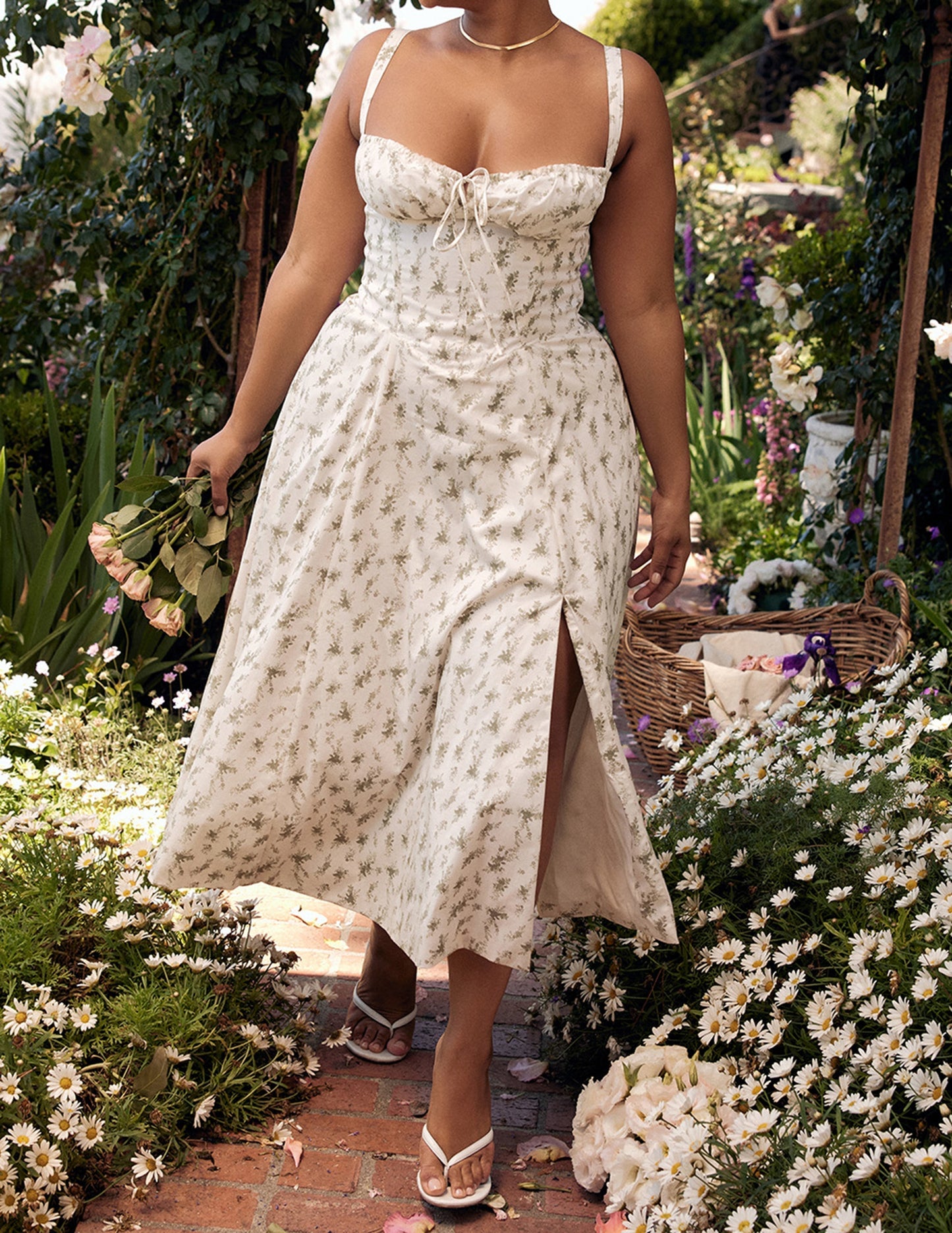Selina | Waist Shaper Flower Sundress