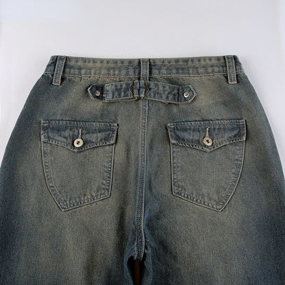 DressBetty - High Waist Vintage Oversized Casual Streetwear Harajuku Straight wide Leg Jeans