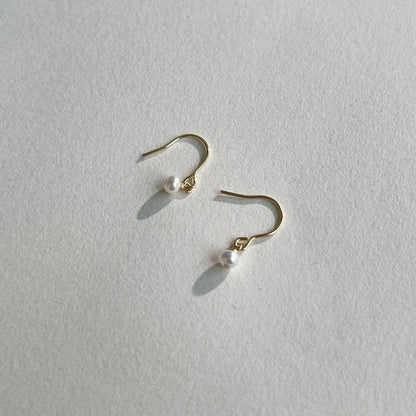14K Gold-Filled Pearl & Garnet Earrings