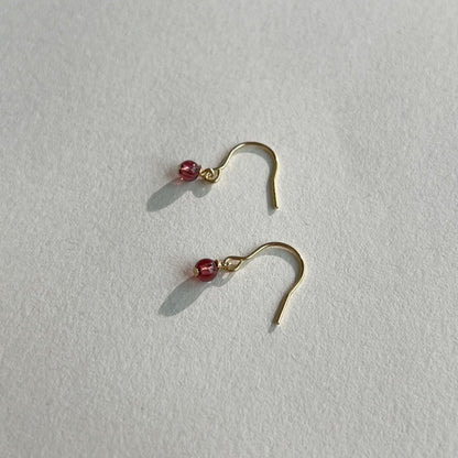 14K Gold-Filled Pearl & Garnet Earrings