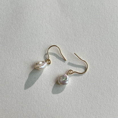 14K Gold-Filled Pearl & Garnet Earrings