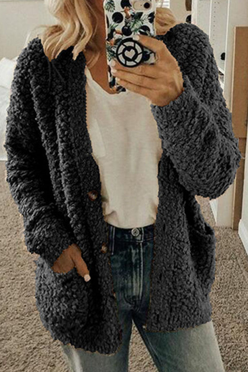 Fashion British Style Solid Patchwork O Neck Outerwear(10 Colors)