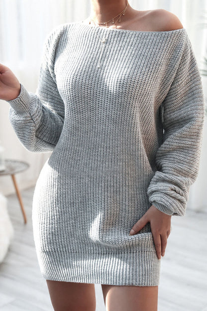 Fashion Casual Solid Bateau Neck Straight Dresses