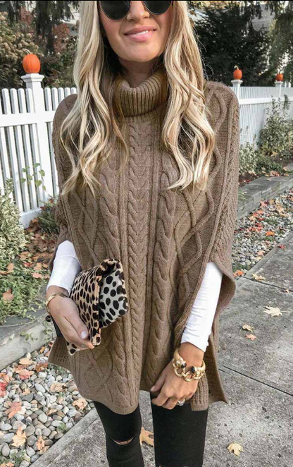 Fashion Casual Solid Pullovers Turtleneck Sweaters(7 Colors)