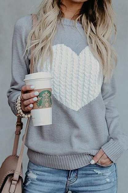 Street Print O Neck Mid Waist Sweater(3 Colors)
