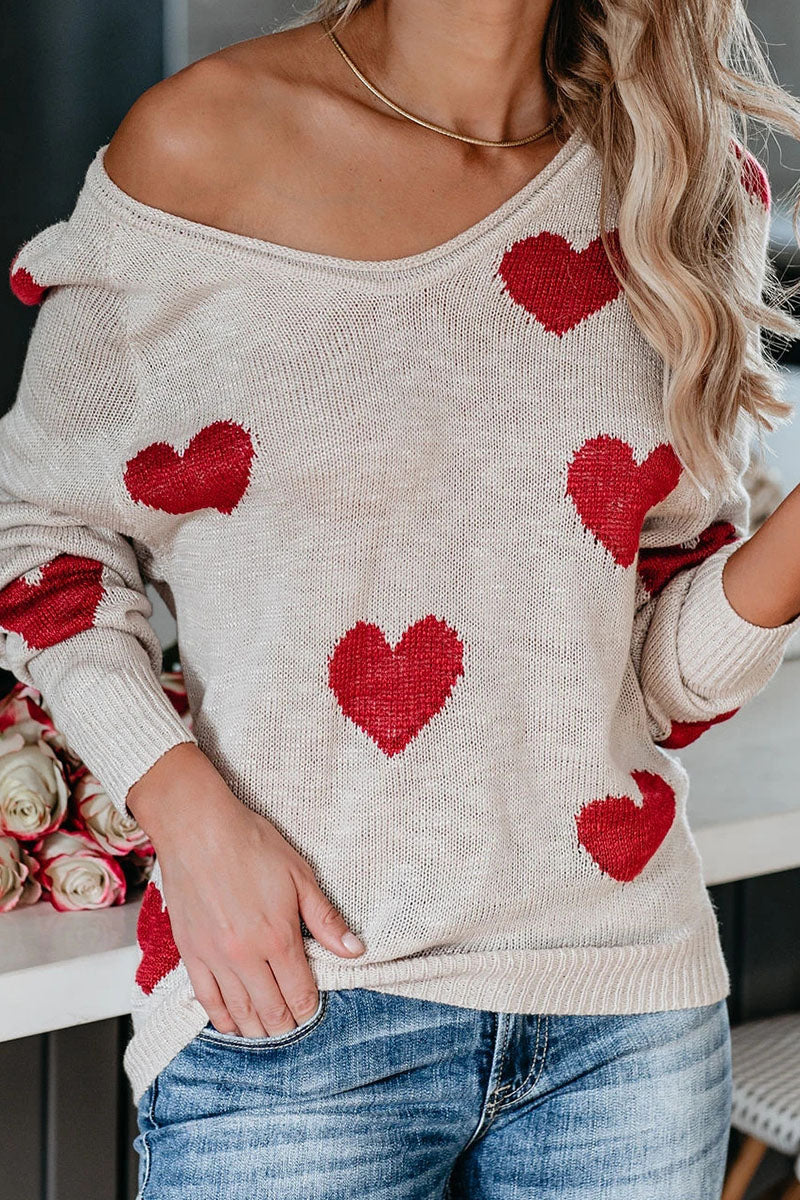 Casual Print Basic V Neck Mid Waist Sweater(5 Colors)