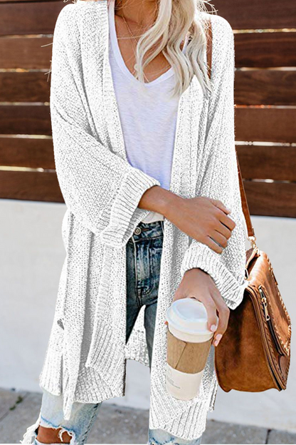 Solid Hollowed Out Sweater Cardigans(10 Colors)