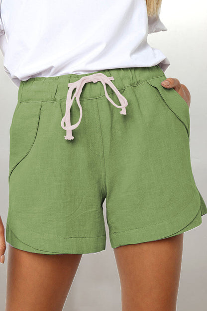 Casual Solid Pocket Loose High Waist Straight Bottoms(7 Colors)